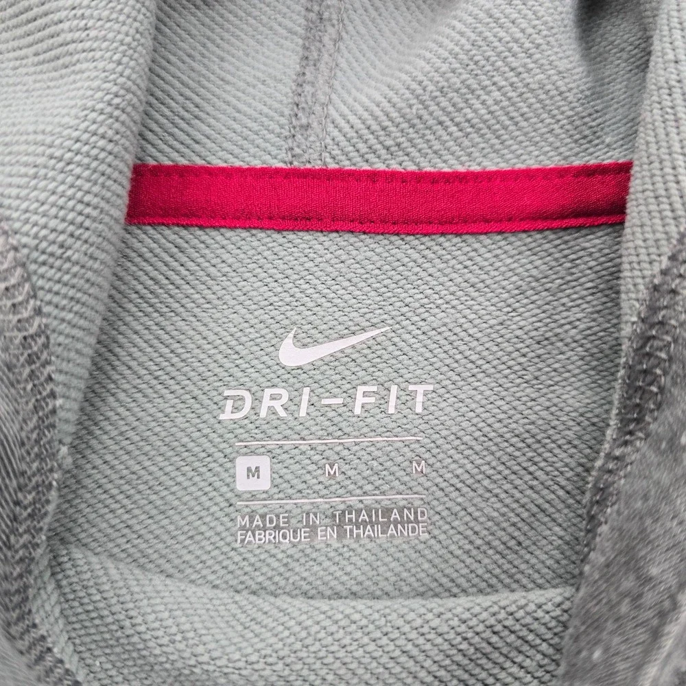 Nike Hoodie Womens Medium Gray Therma Dri-Fit Fleece Sweatshirt Casual‎ Pullover